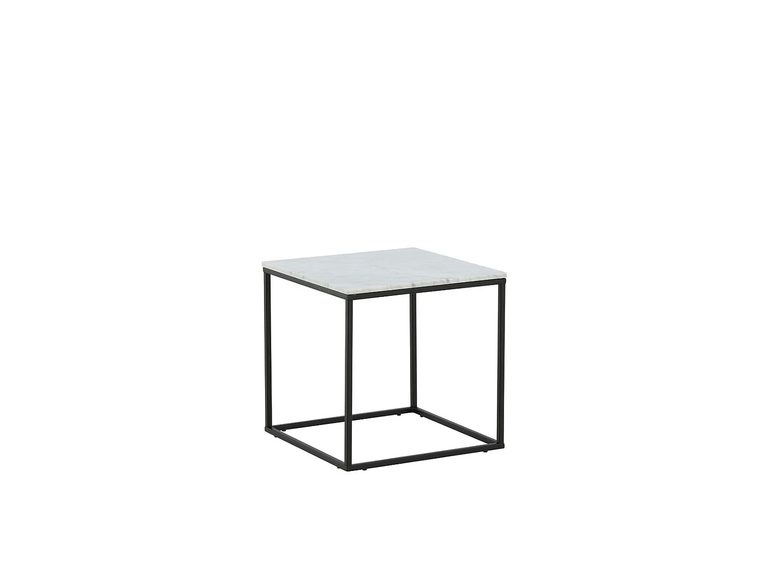 Table Basse en Marbre "Estelle" 50cm Blanc