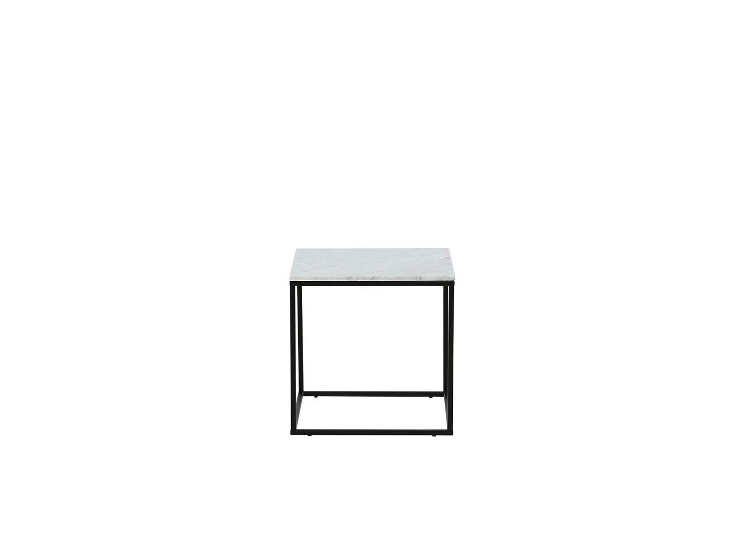 Mesa rincón Estelle 50x50 cm decoración mármol blanco.