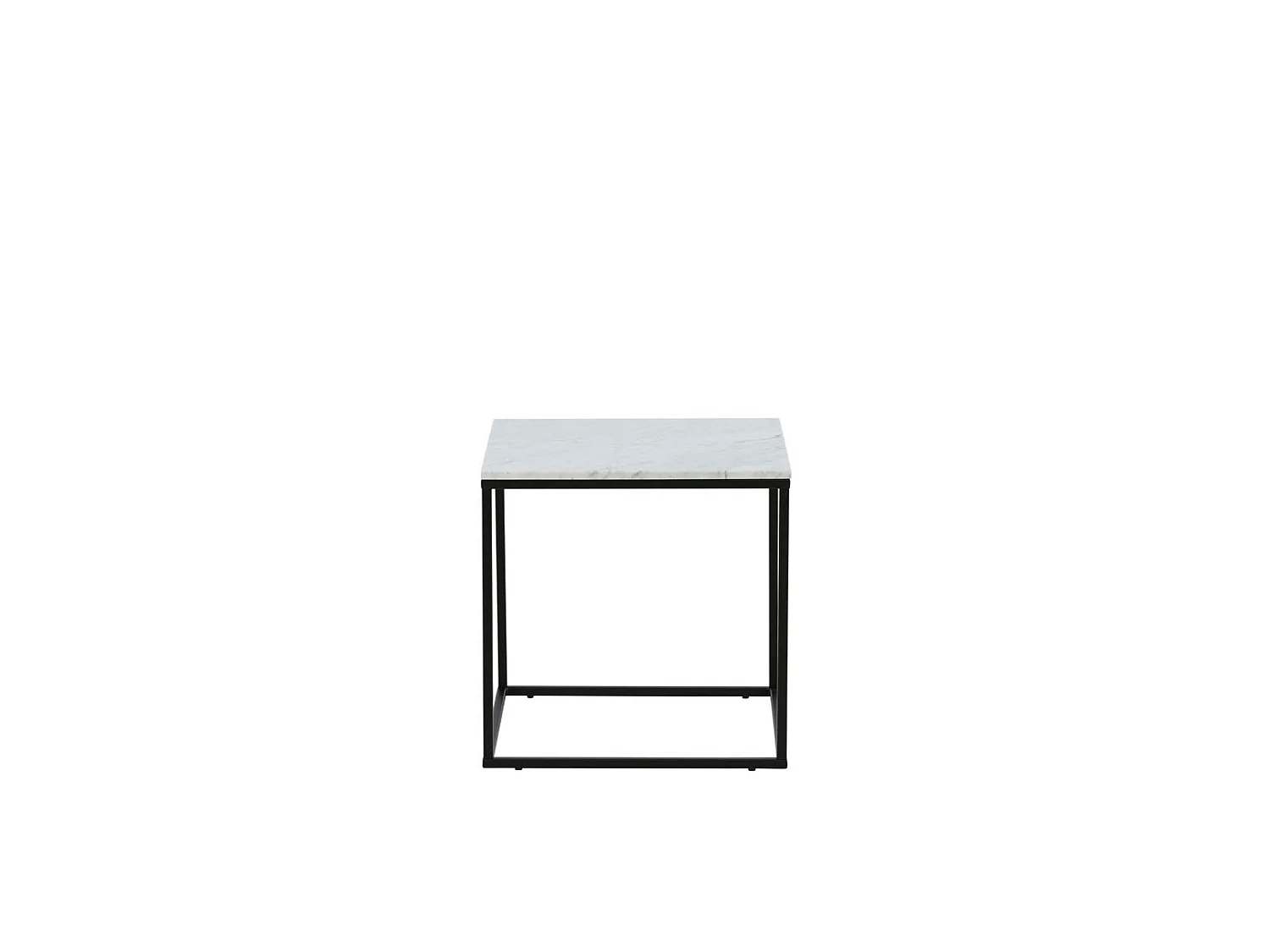 Table Basse en Marbre "Estelle" 50cm Blanc