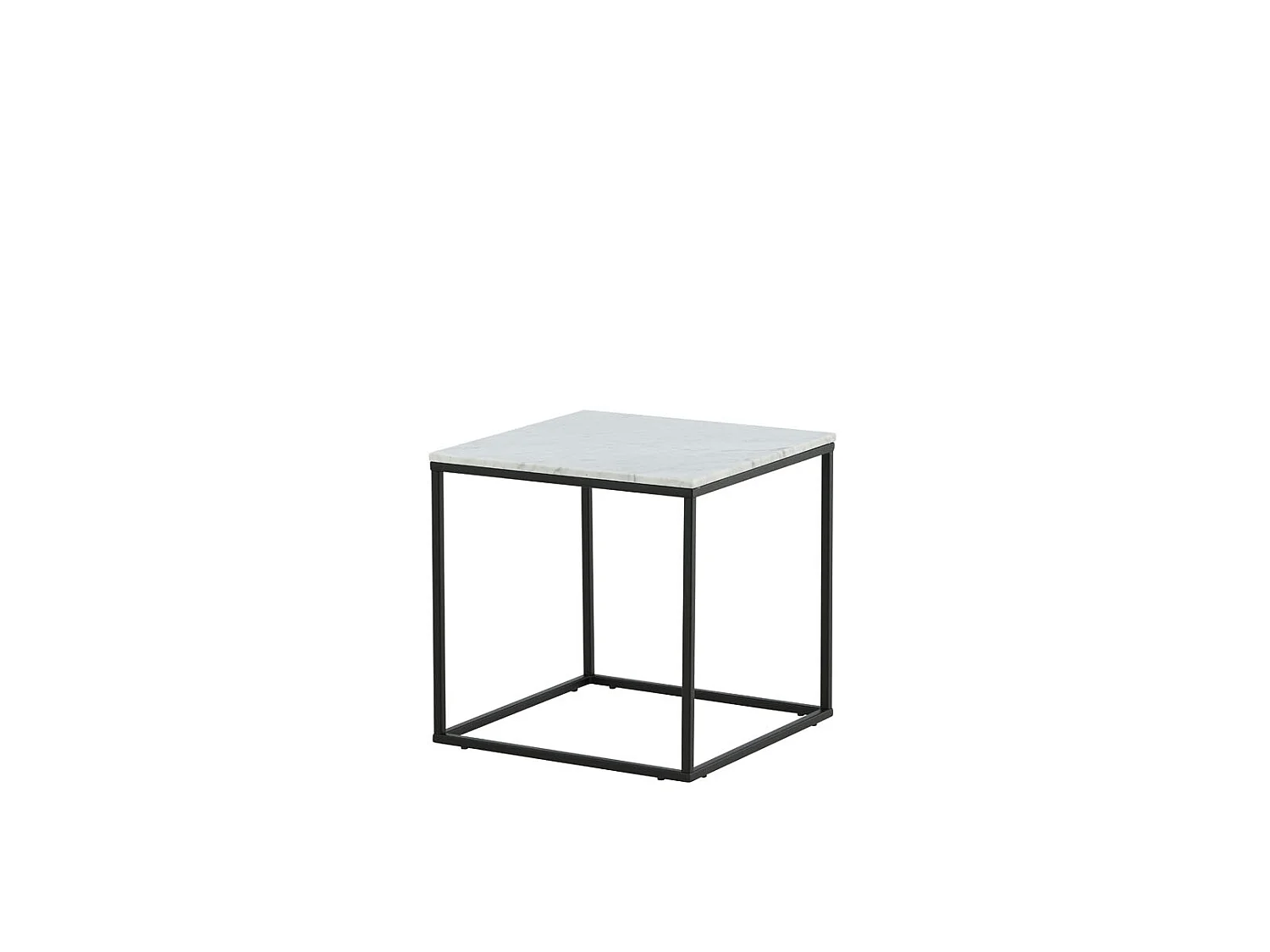 Table Basse en Marbre "Estelle" 50cm Blanc