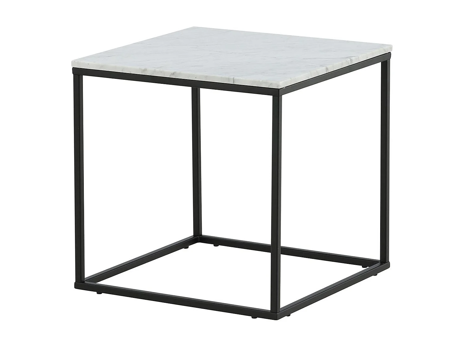 Table Basse en Marbre "Estelle" 50cm Blanc