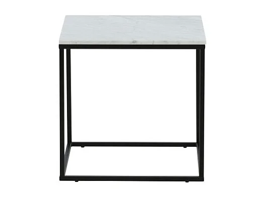 Table Basse en Marbre "Estelle" 50cm Blanc