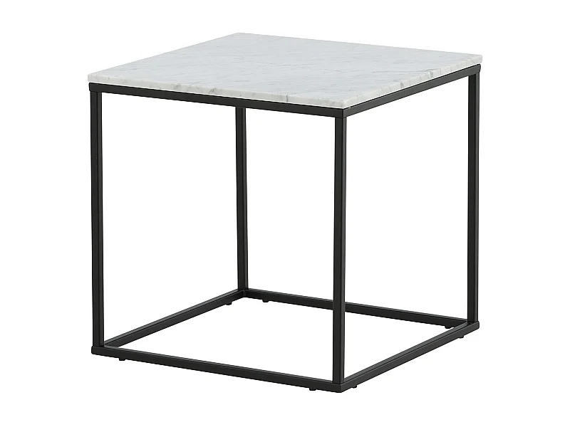 Table Basse en Marbre "Estelle" 50cm Blanc