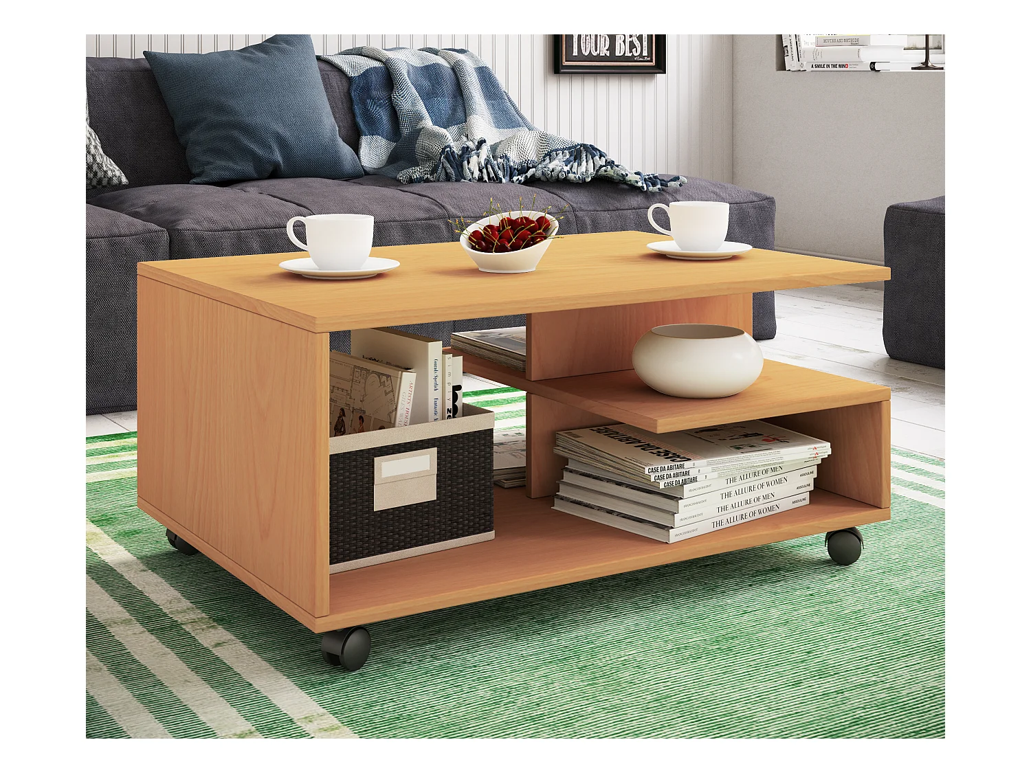 Side table & coffee table Stango Book Dimensions approx. H. 41 x W. 80 x D. 50 cm