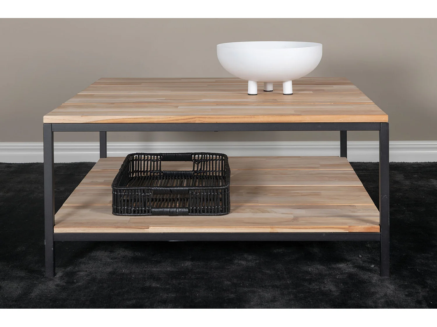 Table Basse en Teck "Cirebon" 80cm Naturel