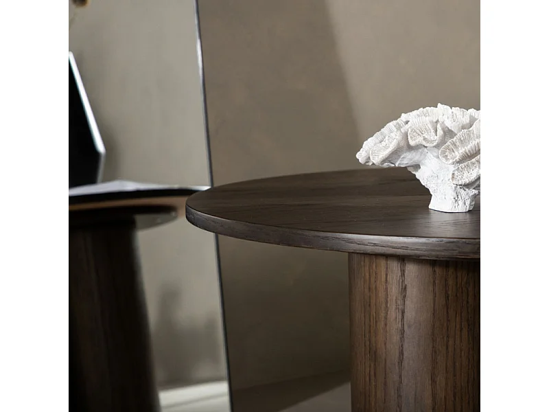 Table Basse Ronde "Olivia" 80cm Moka