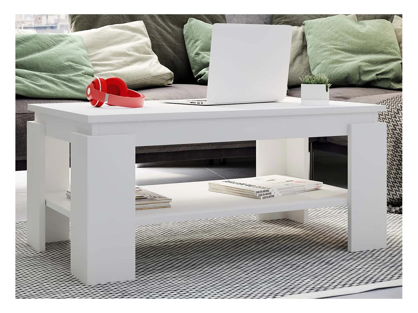 Side table & coffee table Rolas White H. 41 x W. 90 x D. 53cm