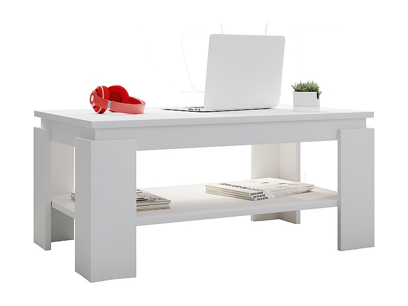 Side table & coffee table Rolas White H. 41 x W. 90 x D. 53cm