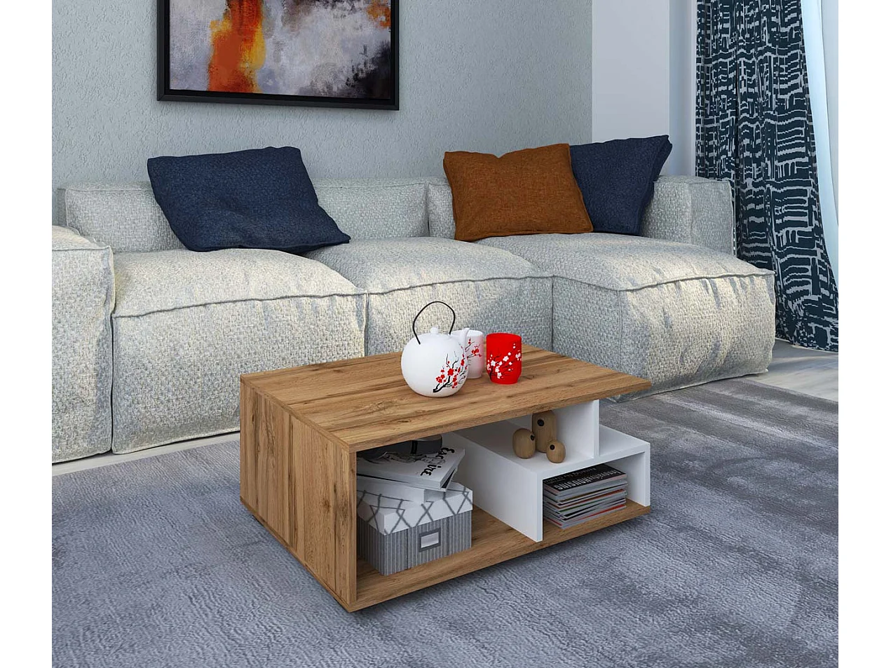 Hout Sofatic salontafel Sulas