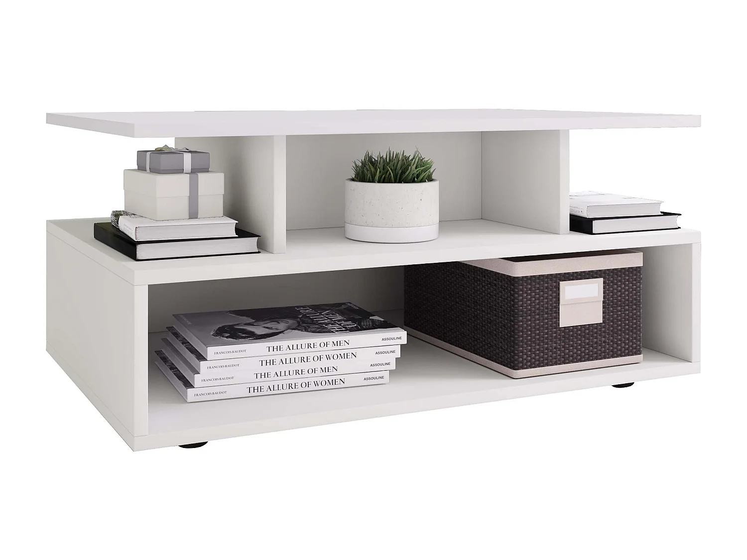 Side table & coffee table Esila White Dimensions approx. H. 40 x W. 80 x D. 50 cm