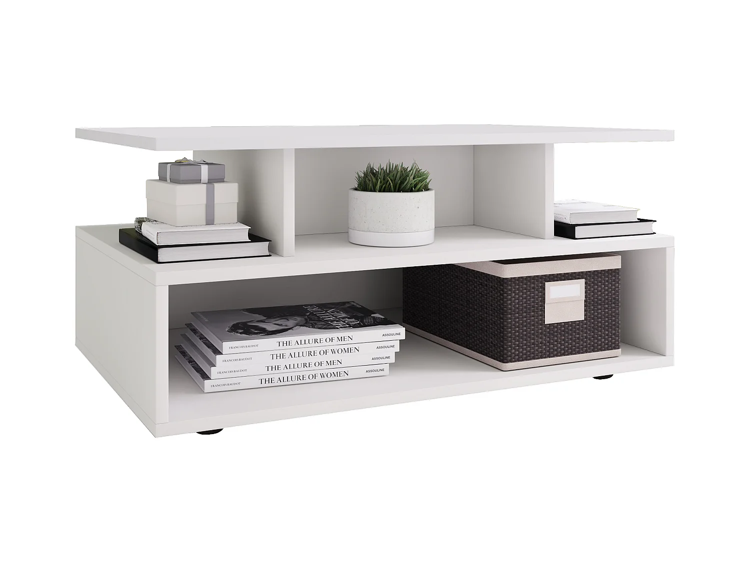 Side table & coffee table Esila White Dimensions approx. H. 40 x W. 80 x D. 50 cm