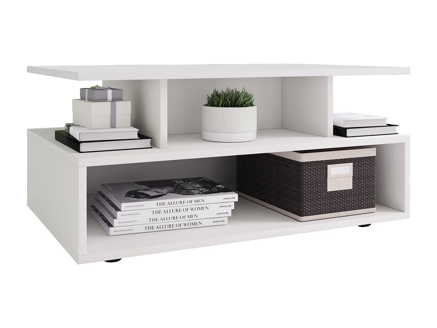 Side table & coffee table Esila White Dimensions approx. H. 40 x W. 80 x D. 50 cm