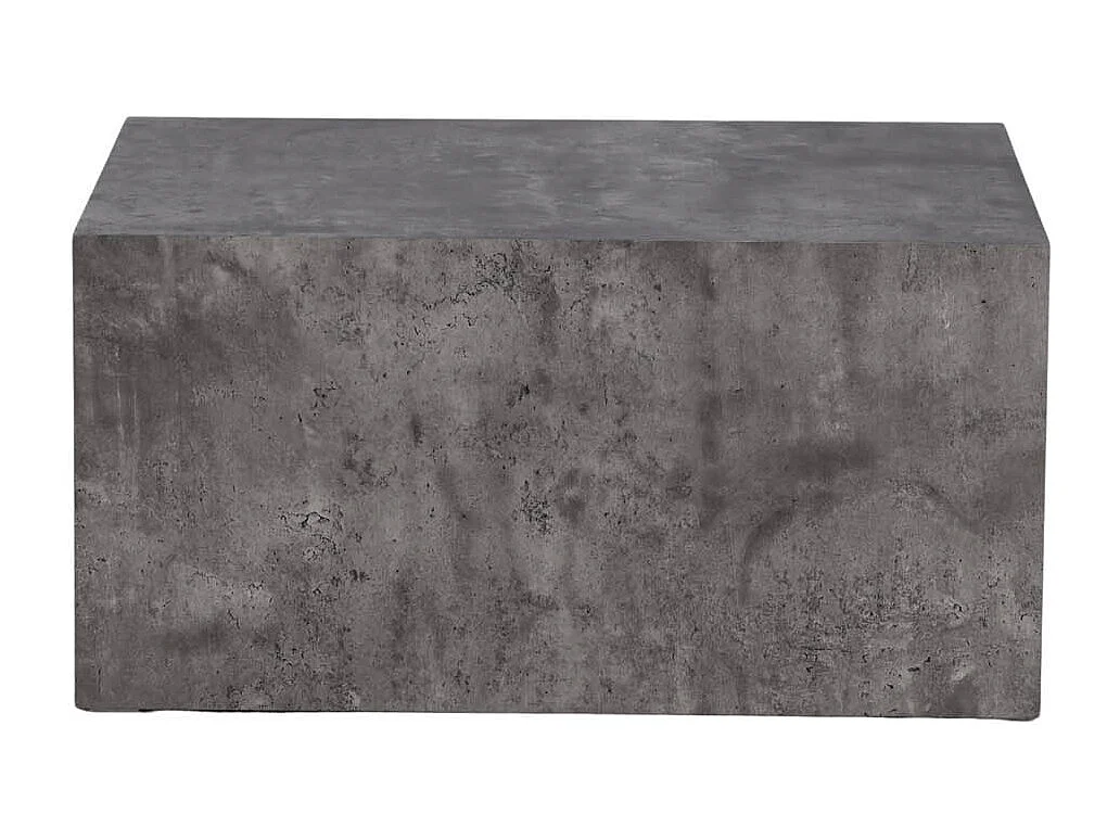 Table Basse Imitation Marbre "York" 80cm Gris Foncé