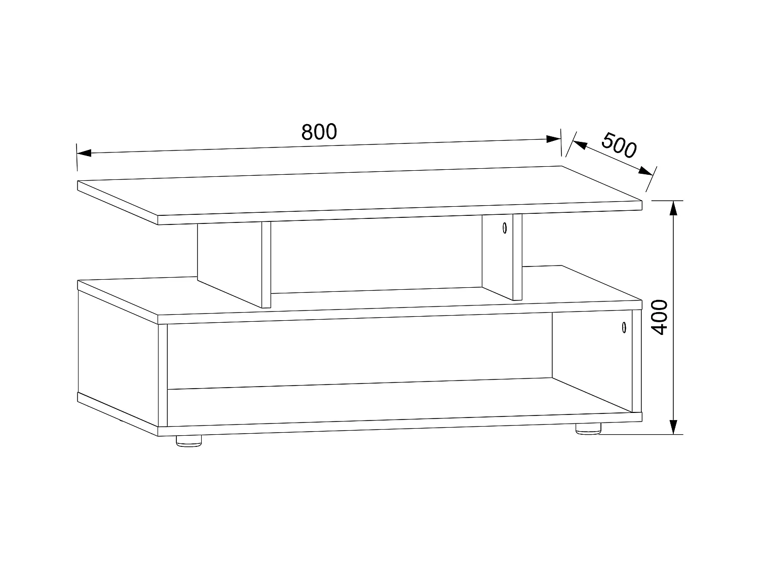 Drewniany zmiękczony stolik kawowy Esila