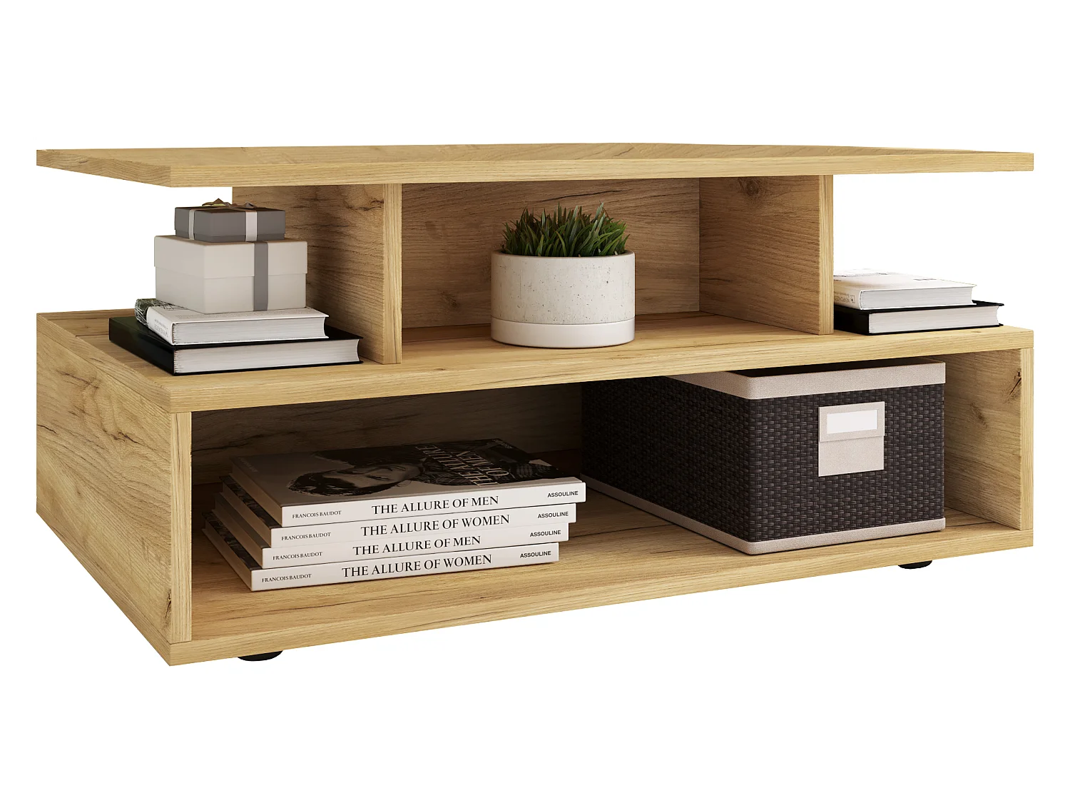 Side table & coffee table Esila Honey oak Dimensions approx. H. 40 x W. 80 x D. 50 cm