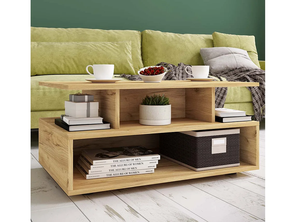 Side table & coffee table Esila Honey oak Dimensions approx. H. 40 x W. 80 x D. 50 cm