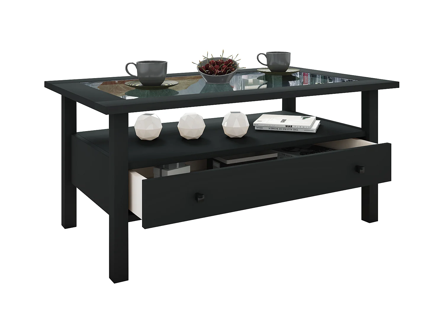 Side table & coffee table Lingis Black H. 42 x W. 90 x D. 54 cm