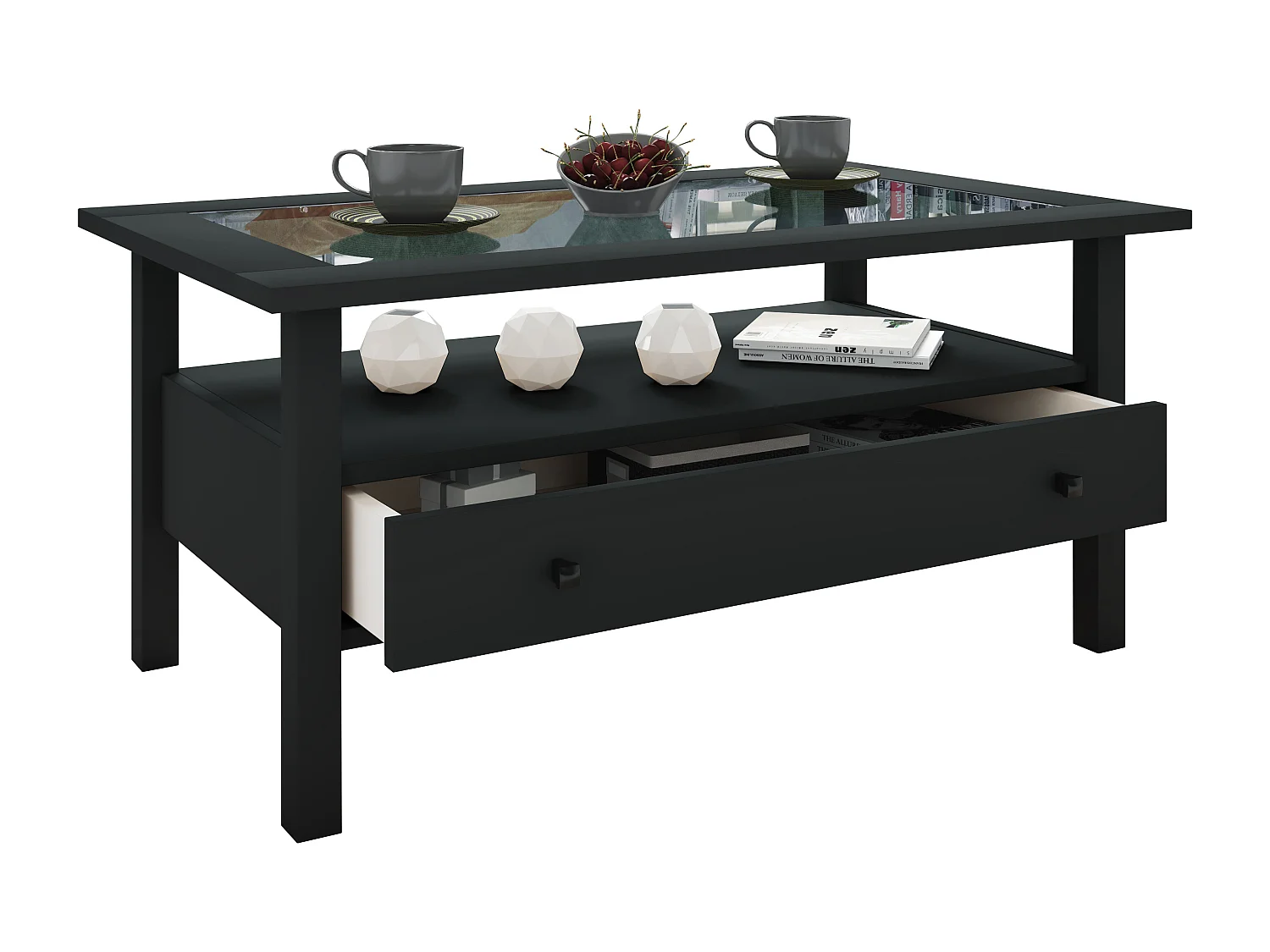 Side table & coffee table Lingis Black H. 42 x W. 90 x D. 54 cm