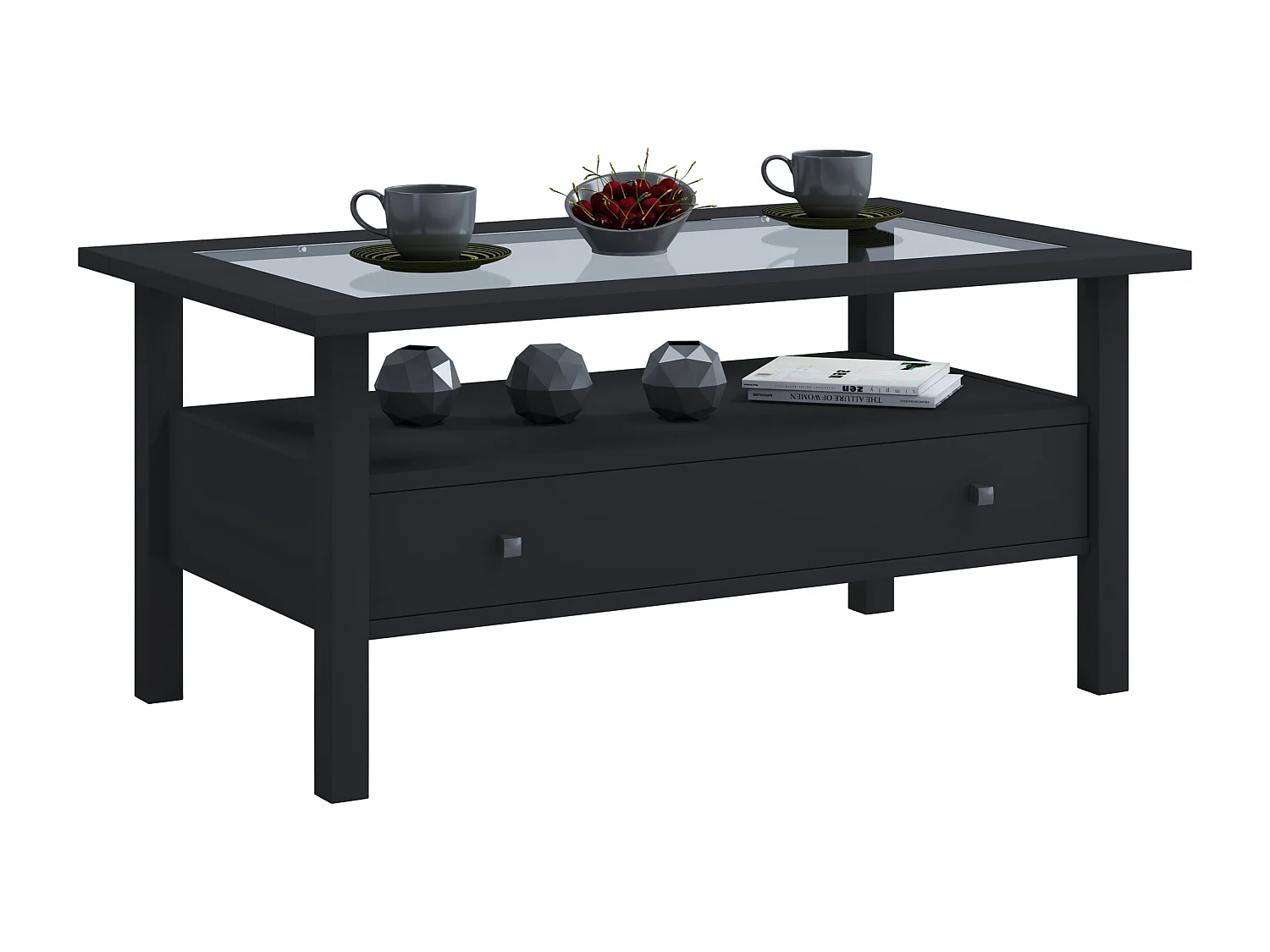 Side table & coffee table Lingis Black H. 42 x W. 90 x D. 54 cm