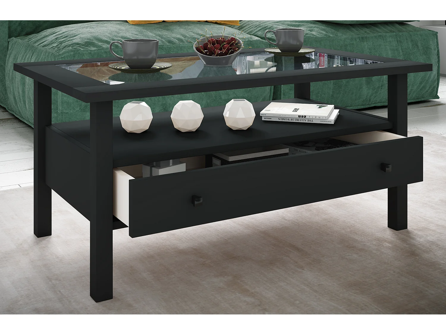 Side table & coffee table Lingis Black H. 42 x W. 90 x D. 54 cm