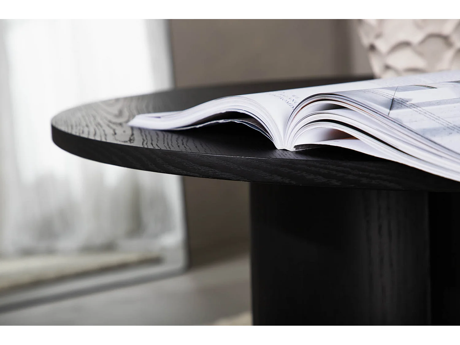 Olivia salontafel Ø80cm zwart.