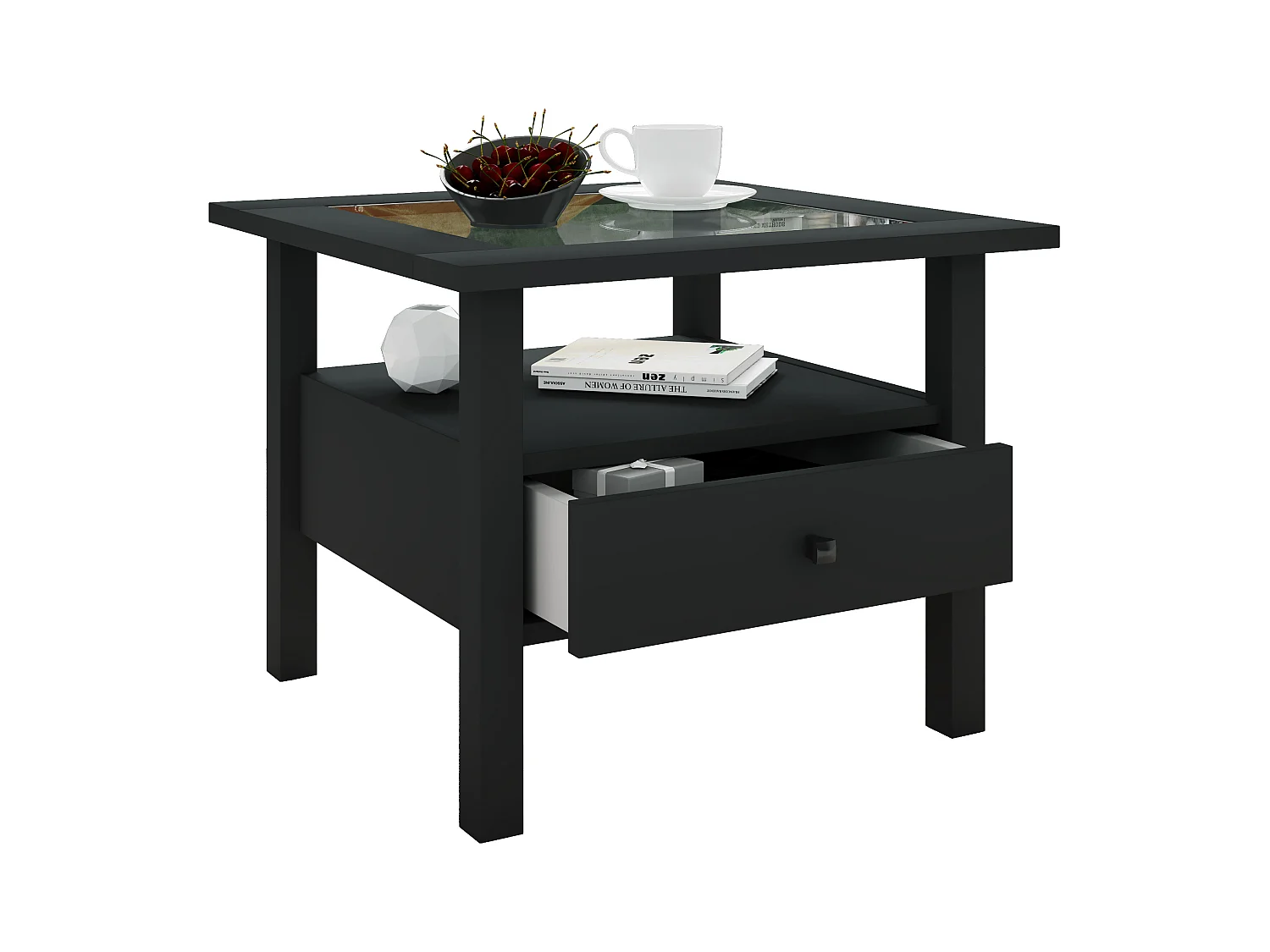 Side table & coffee table Lingis Black H. 42 x W. 54 x D. 54 cm
