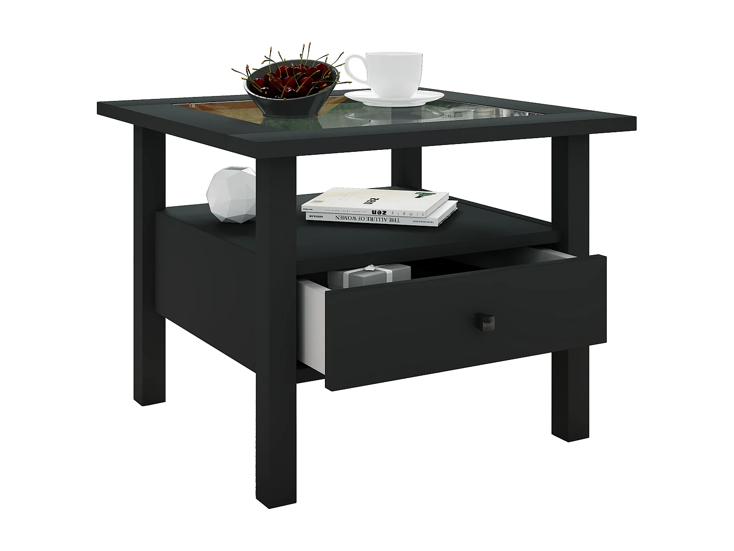 Side table & coffee table Lingis Black H. 42 x W. 54 x D. 54 cm