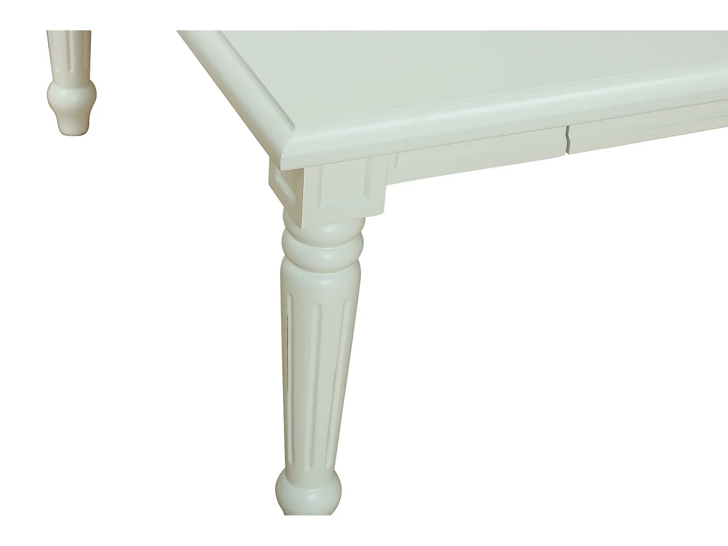 Amaretta Table basse vintage, blanc, vintage patiné, 100x100 cm avec 1 tiroir.