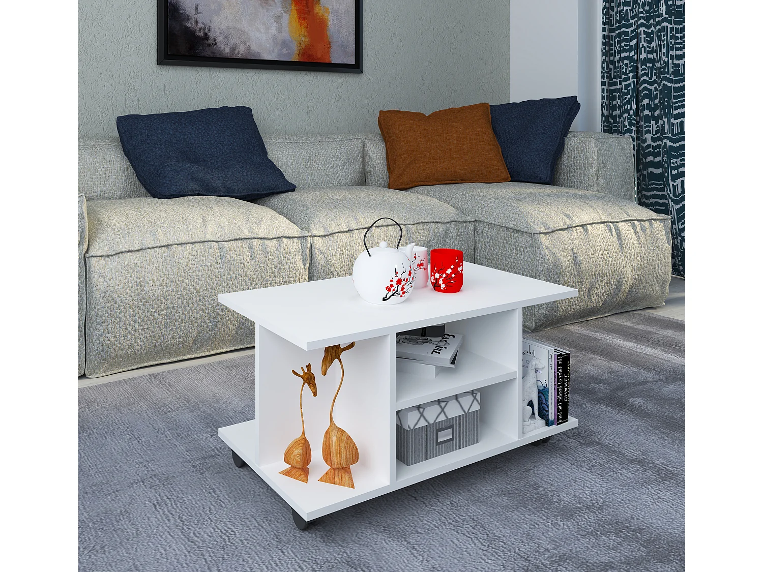 Wooden Sofabed Coffee Table Rolls Findula - opinie, recenzje użytkowników, ekspertów, porównanie cen. - alaTest.pl