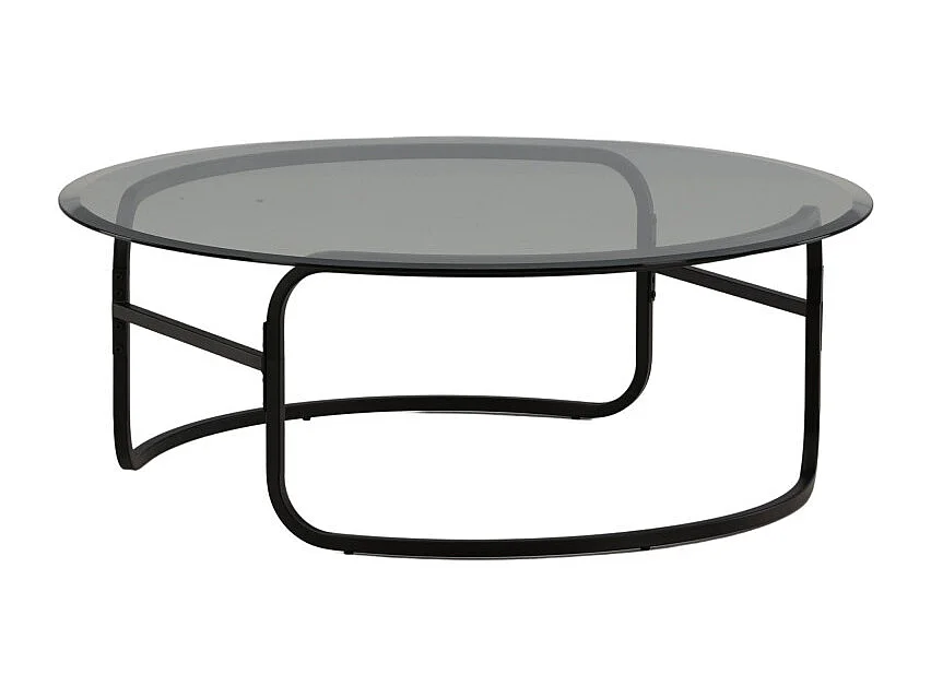 Lomma salontafel Ø110cm zwart, glas.