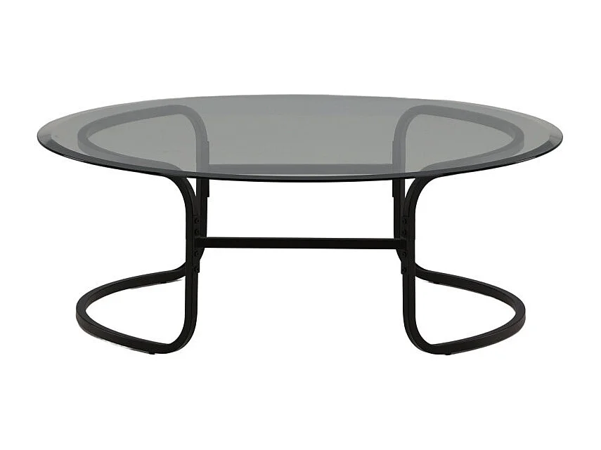 Lomma salontafel Ø110cm zwart, glas.