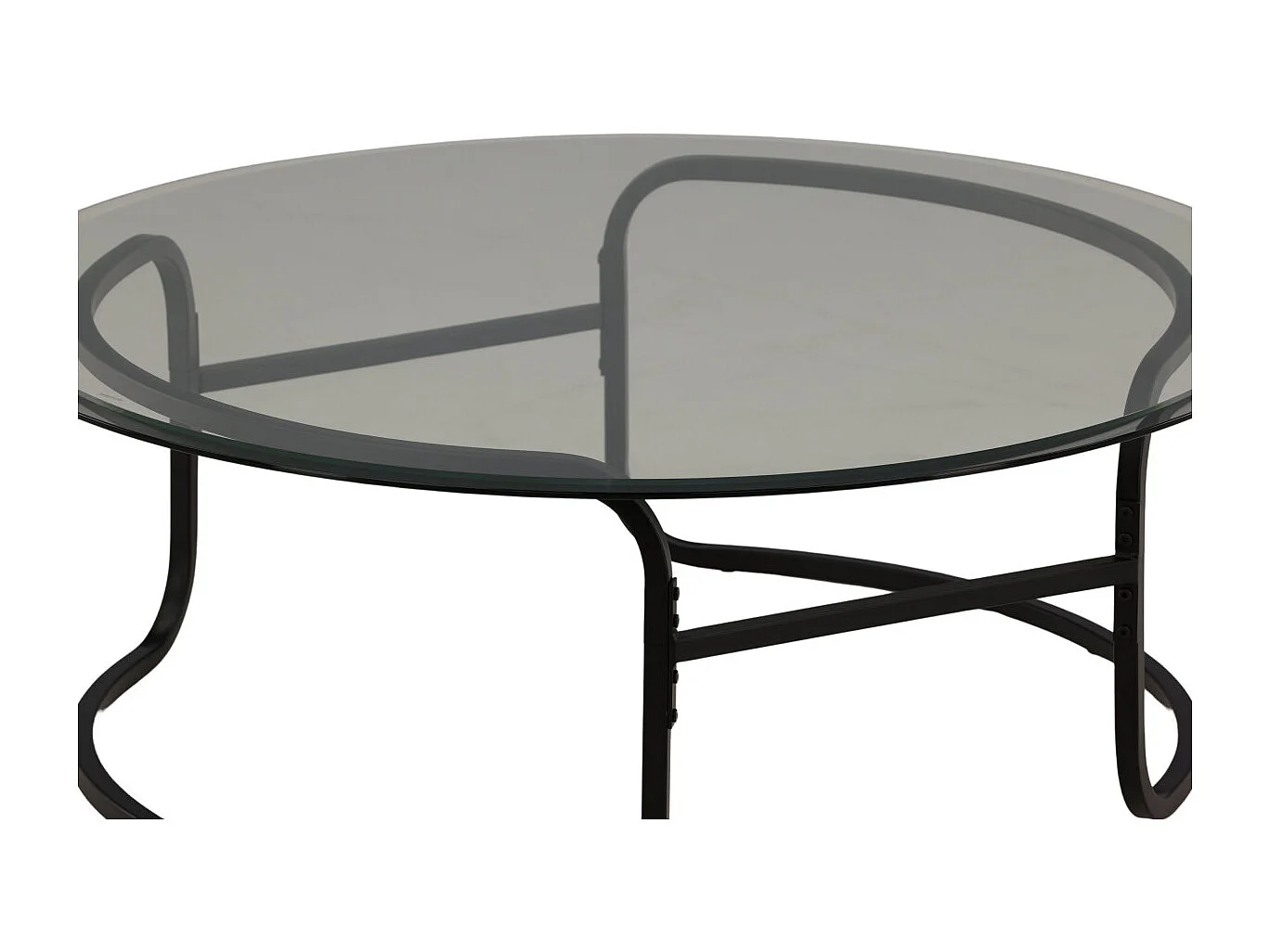 Lomma salontafel Ø110cm zwart, glas.