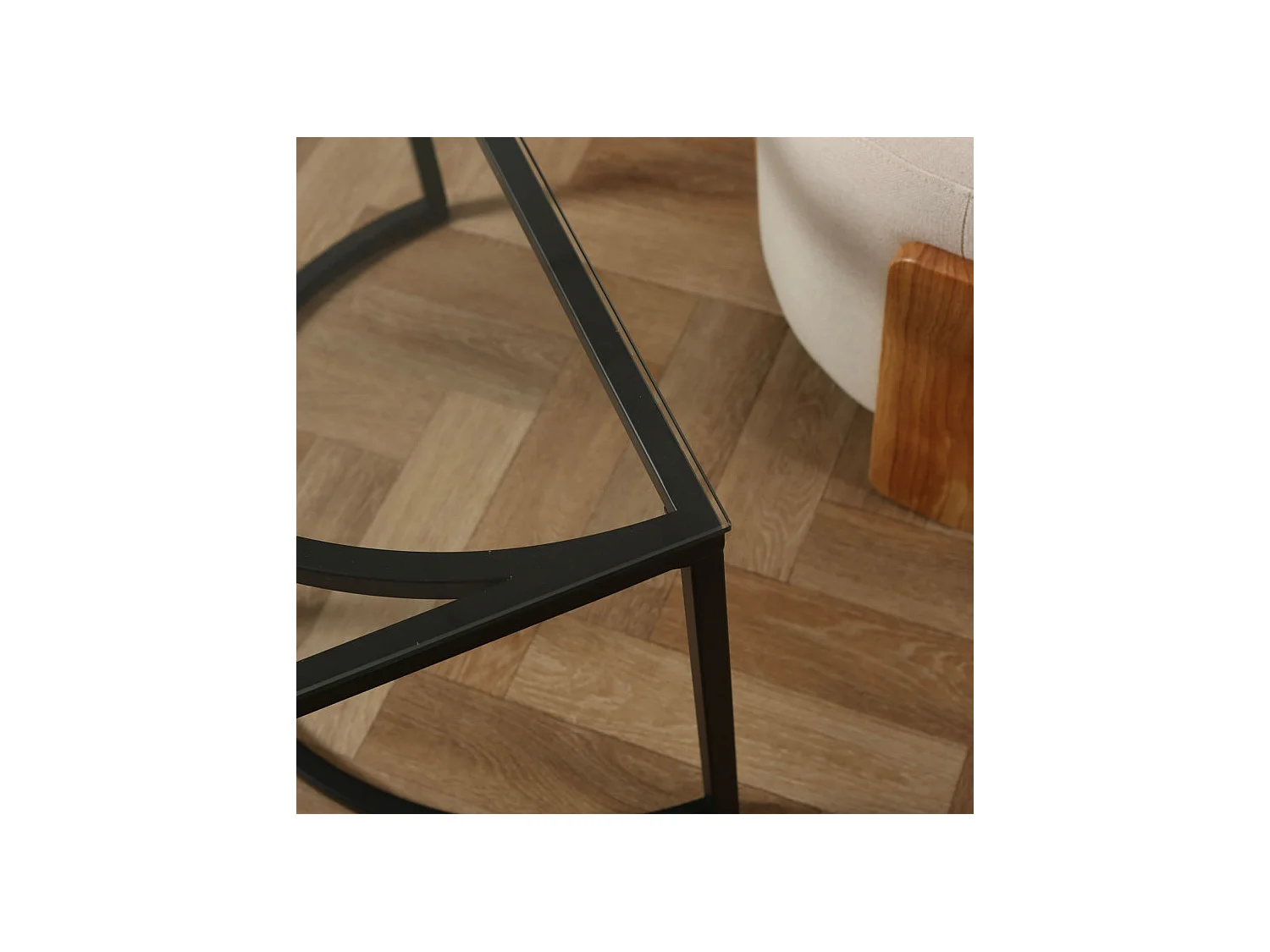 Skanör Couchtisch 70x140cm schwarz, Glas.