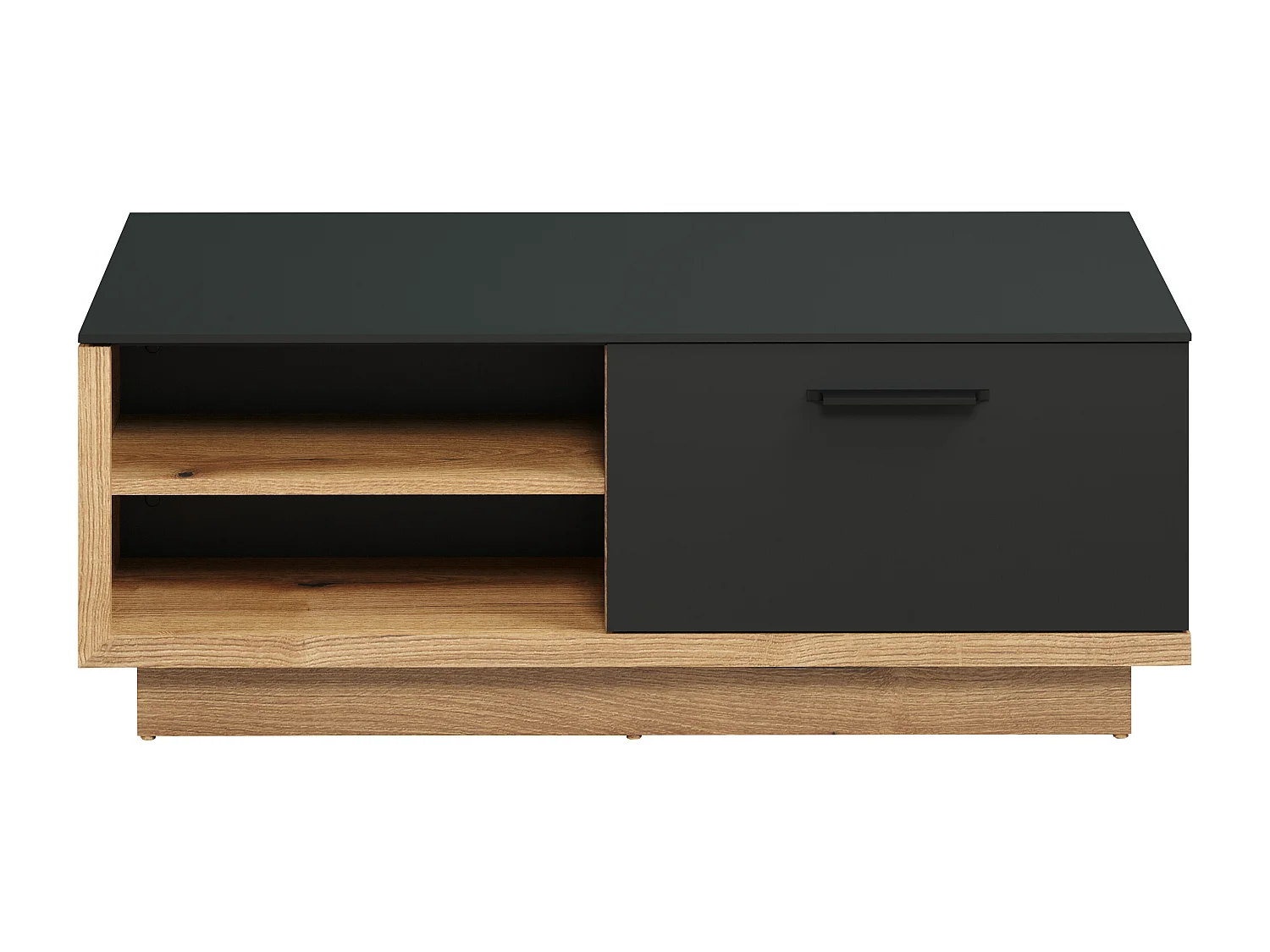 Table basse en gris et chêne Evoke Lunix 110cm