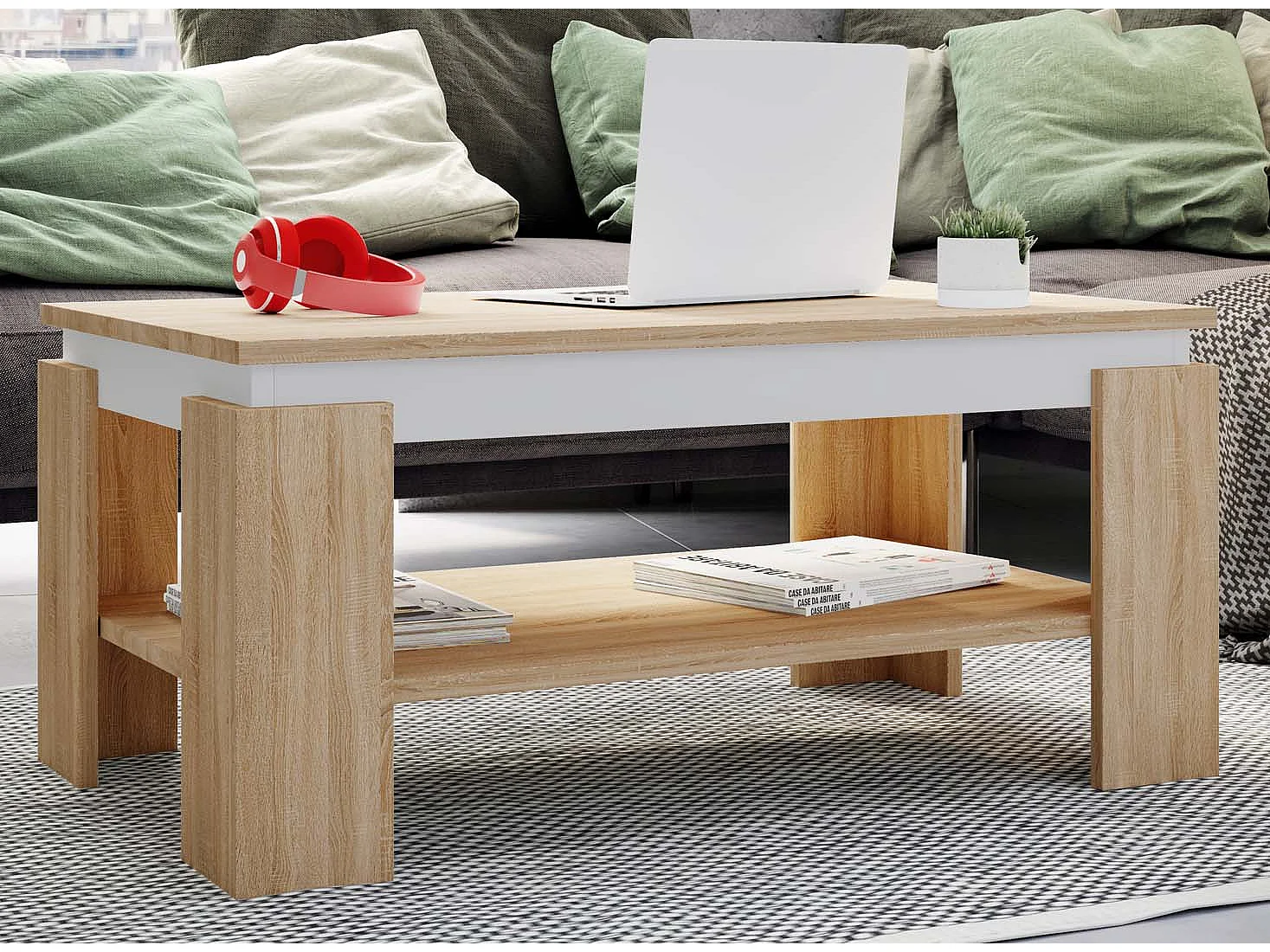 Drewno Sofabed Coffee Table Rolas