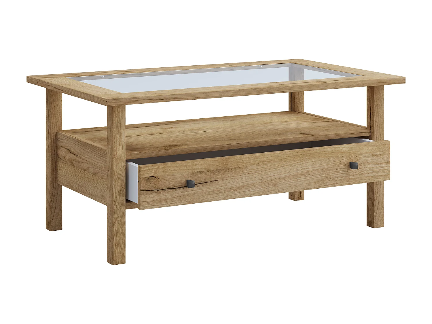 Holz Sofatisch Couchtisch Schublade Lingis L