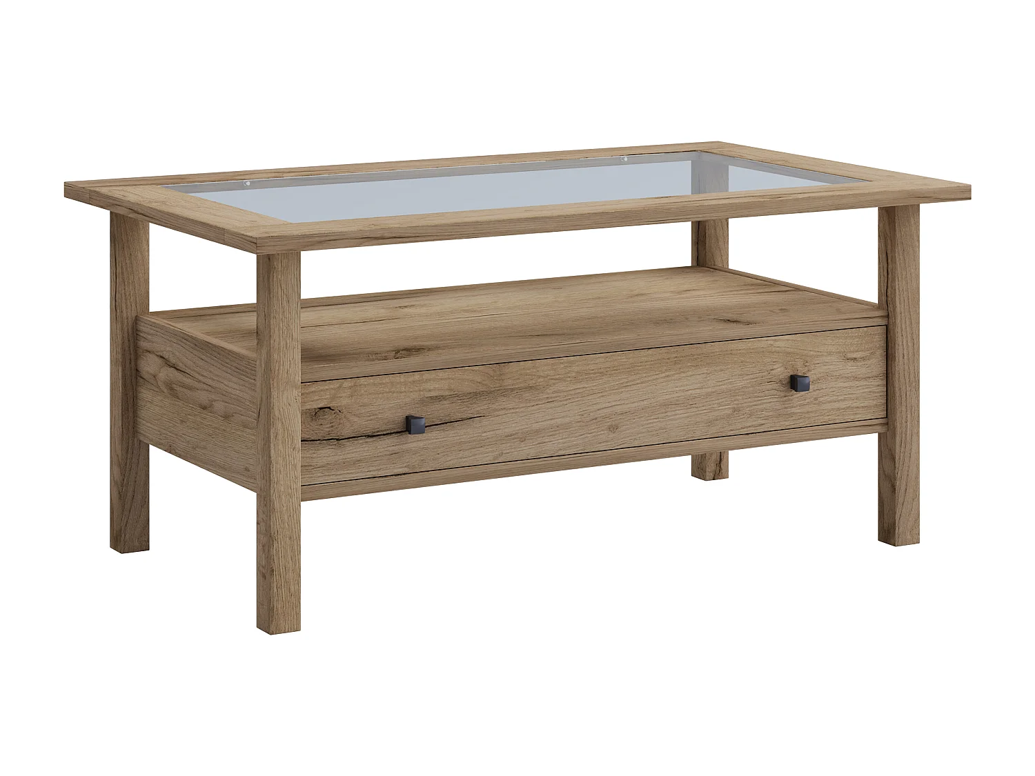 Holz Sofatisch Couchtisch Schublade Lingis L