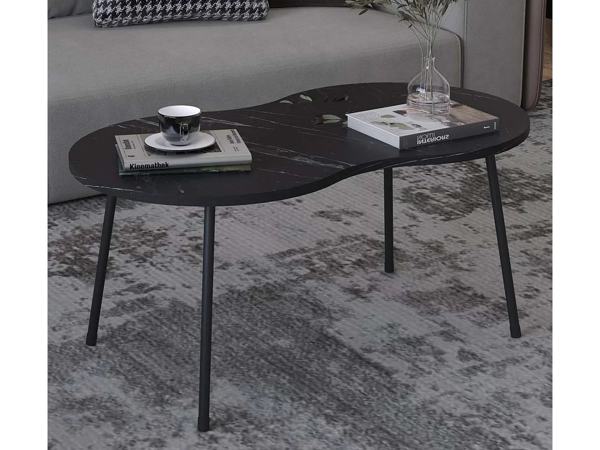 Side table & coffee table Mirola Black H. 42 x W. 90 x D. 41 cm