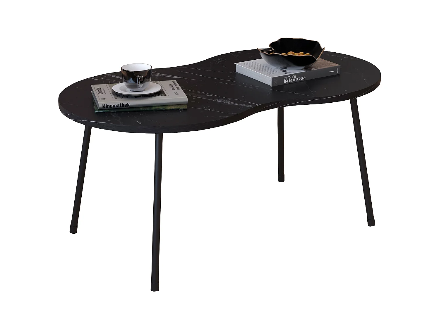 Side table & coffee table Mirola Black H. 42 x W. 90 x D. 41 cm