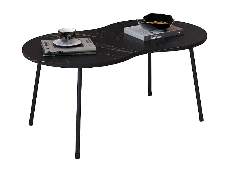 Side table & coffee table Mirola Black H. 42 x W. 90 x D. 41 cm