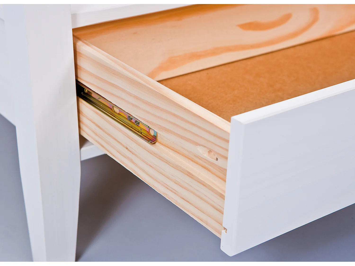 Pall salontafel 1 lade, 1 plank wit.