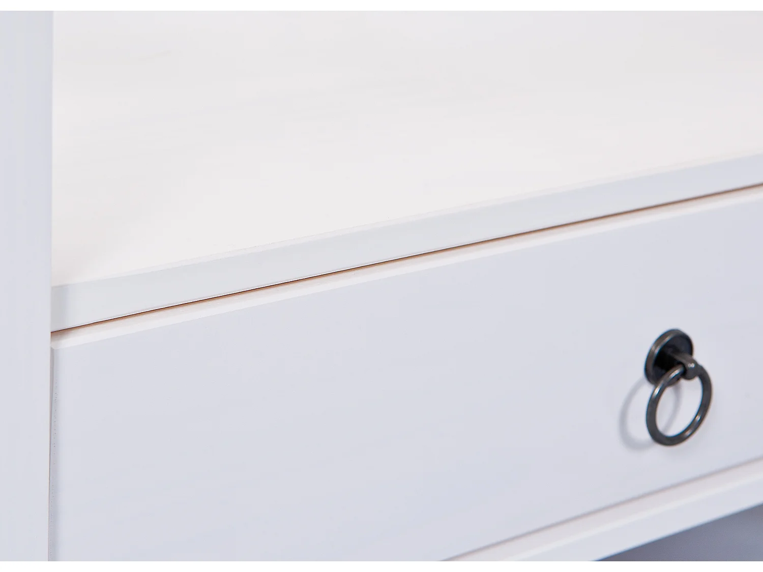 Pall salontafel 1 lade, 1 plank wit.