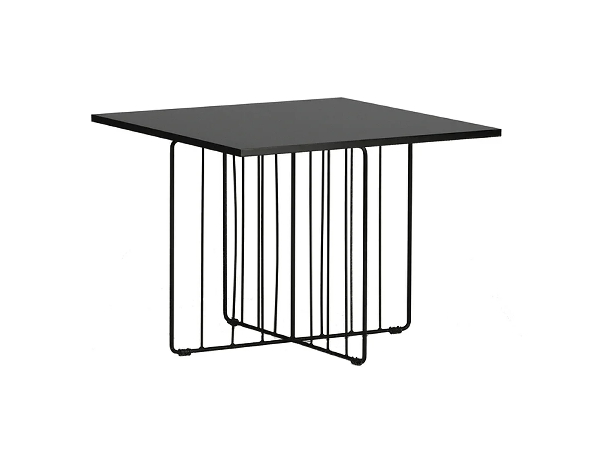 Dayton bijzettafel 40x40cm zwart.