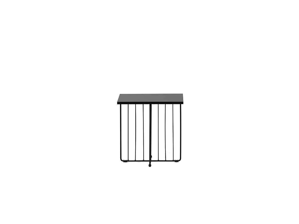 Dayton bijzettafel 40x40cm zwart.