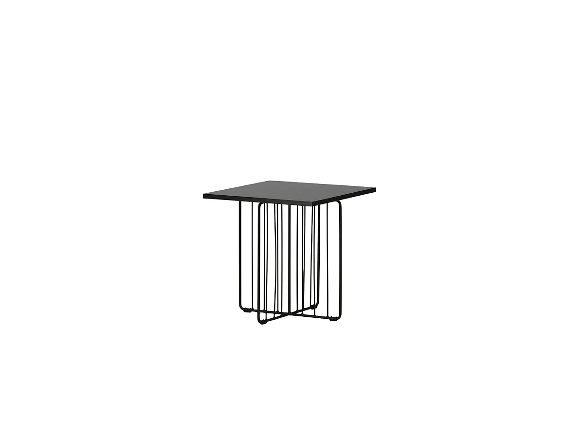 Dayton bijzettafel 40x40cm zwart.