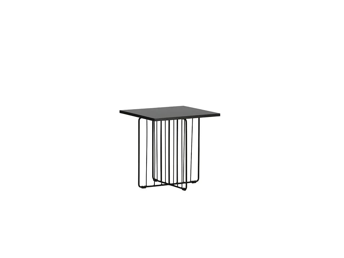 Dayton bijzettafel 40x40cm zwart.
