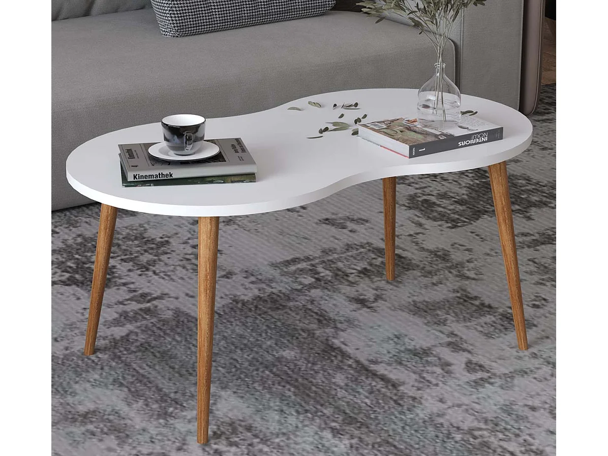 Side table & coffee table Barilo White H. 42 x W. 90 x D. 41 cm