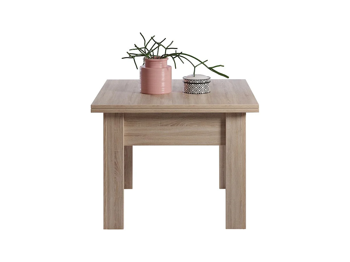 Table extensible rectangle 70 à 140cm bois clair Jona
