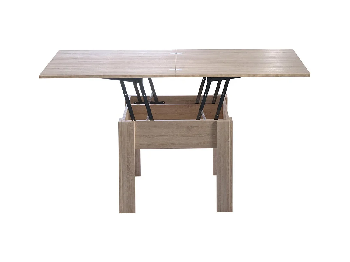 Table extensible rectangle 70 à 140cm bois clair Jona