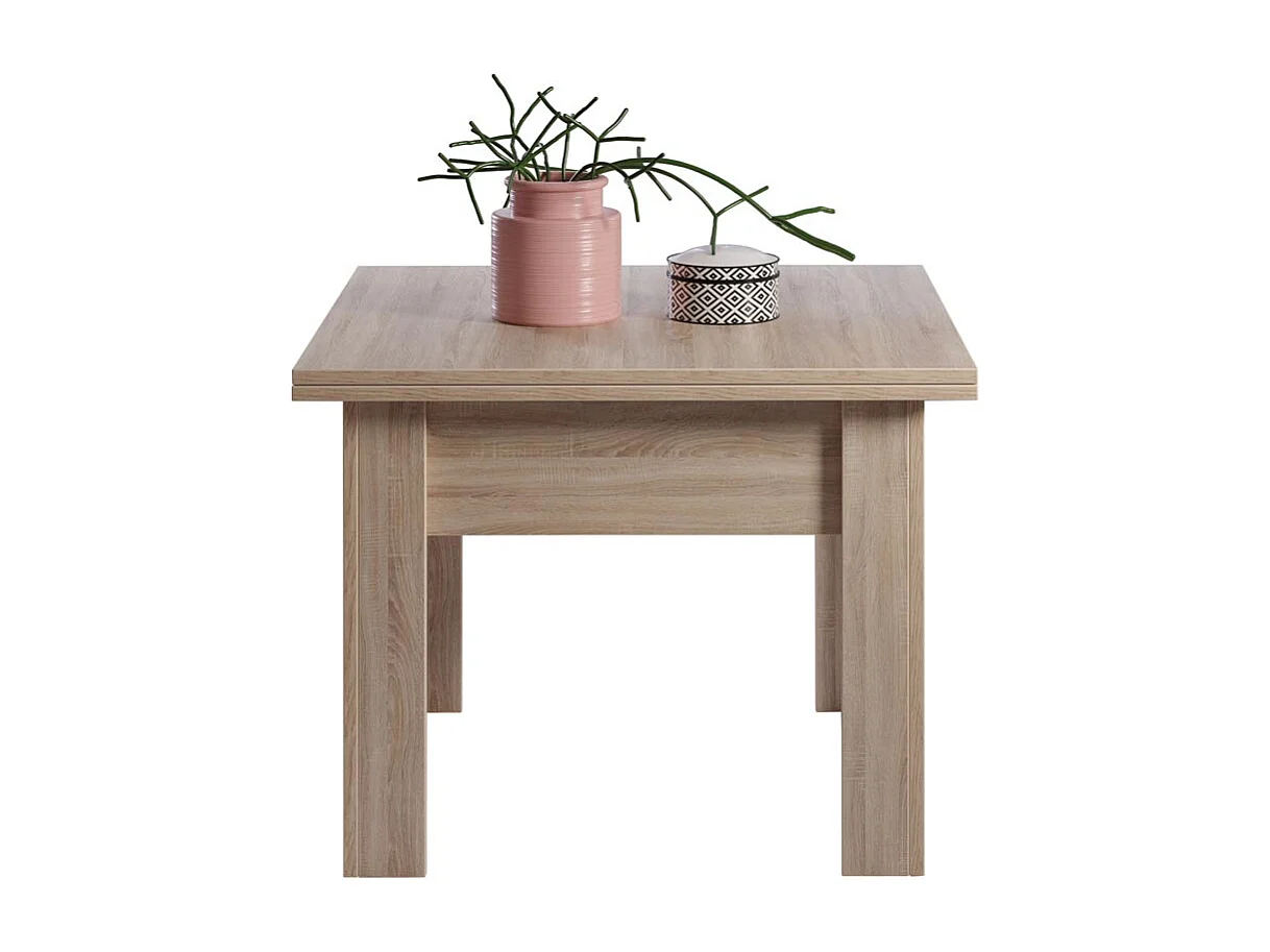 Table extensible rectangle 70 à 140cm bois clair Jona